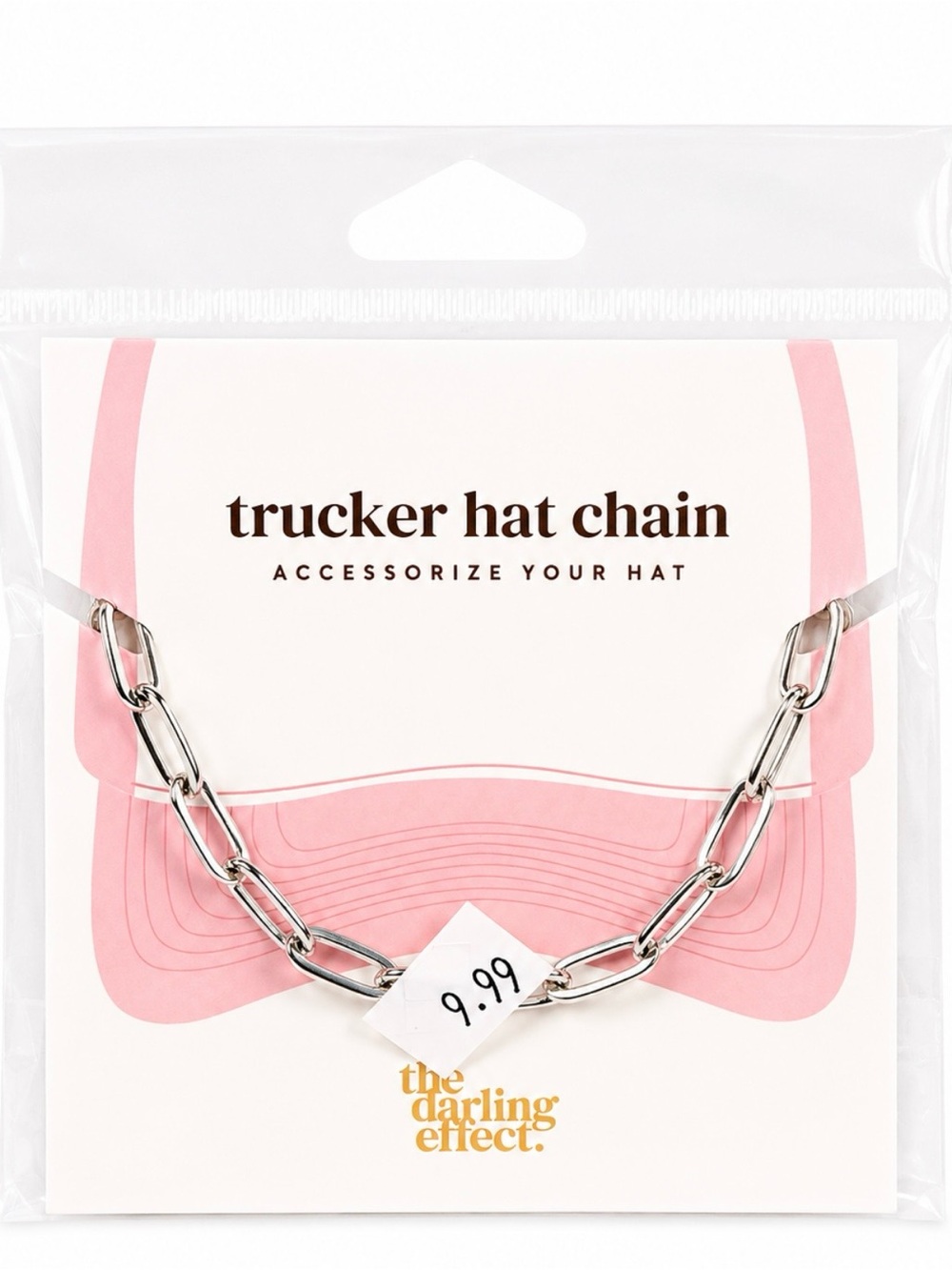 The Darling Effect Silver Trucker Hat Chain